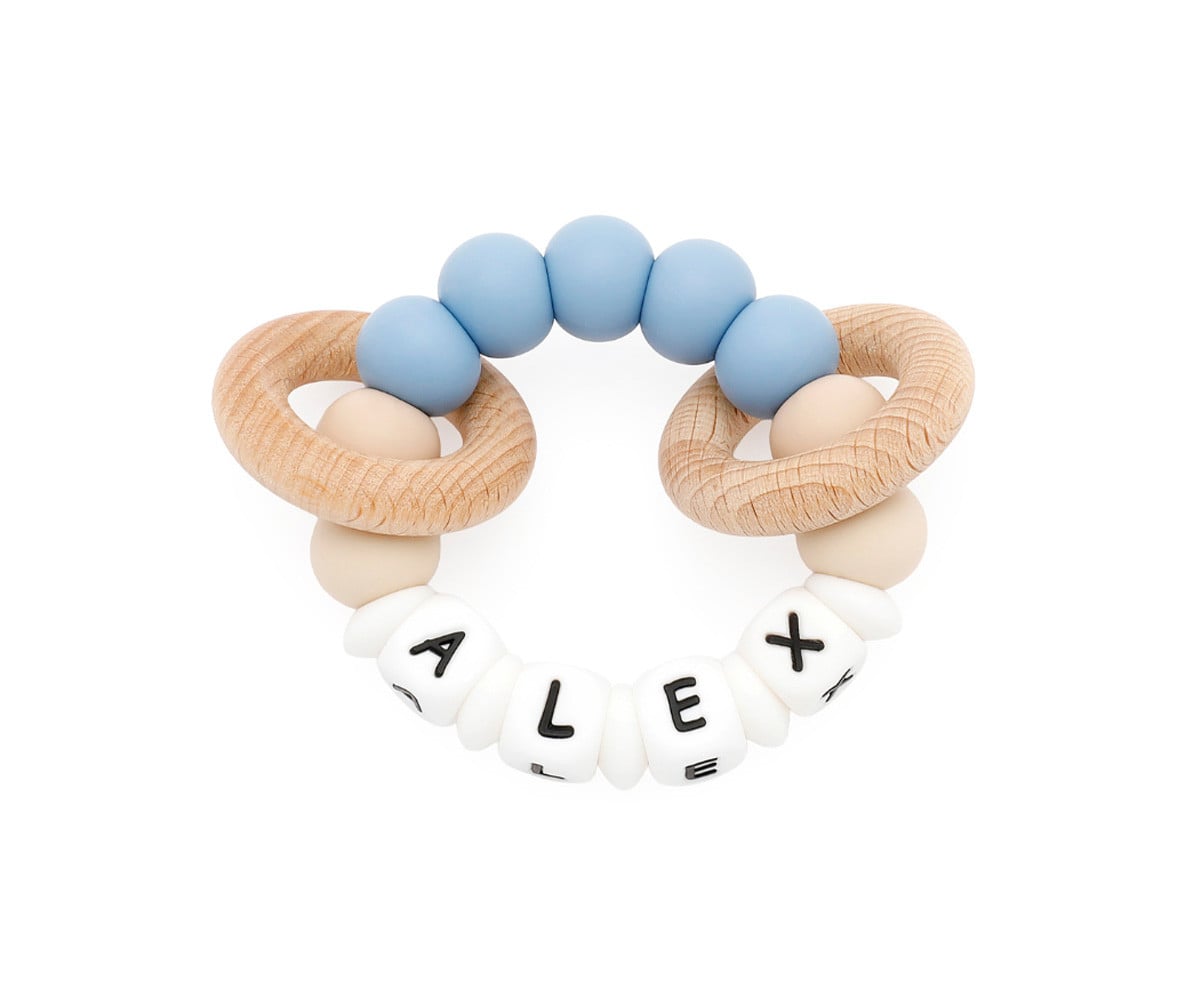 Sonaglio Dentarello Silicone Personalizzato Ecologic Sapphire