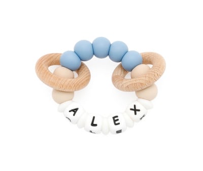 Sonaglio Dentarello Silicone Personalizzato Ecologic Sapphire
