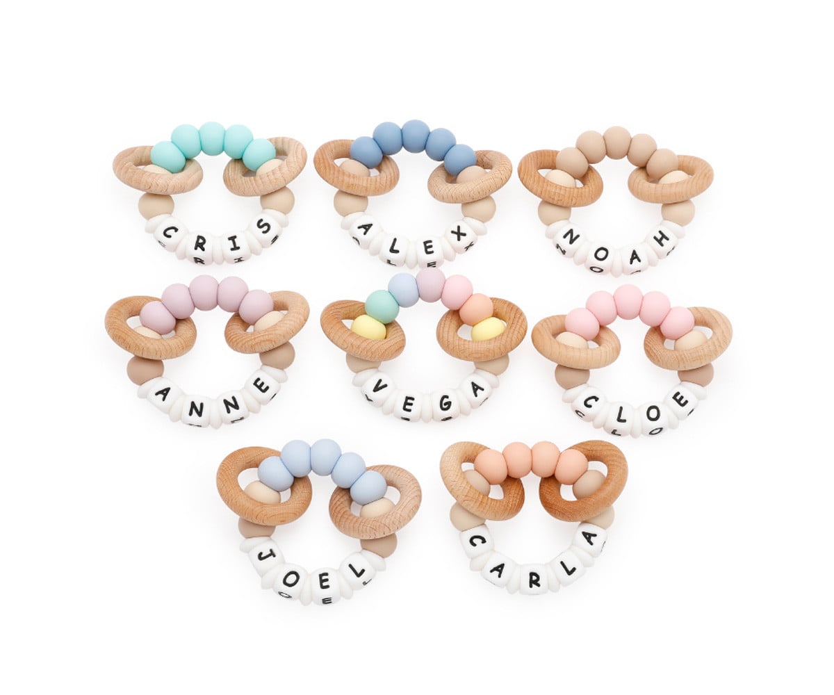 Sonaglio Dentarello Silicone Personalizzato Ecologic Sapphire