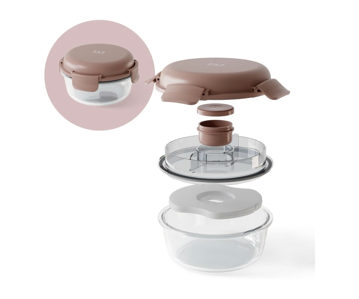 Contenitore Round Vetro MB Sunny Pink Moka
