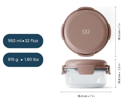 Contenitore Round Vetro MB Sunny Pink Moka