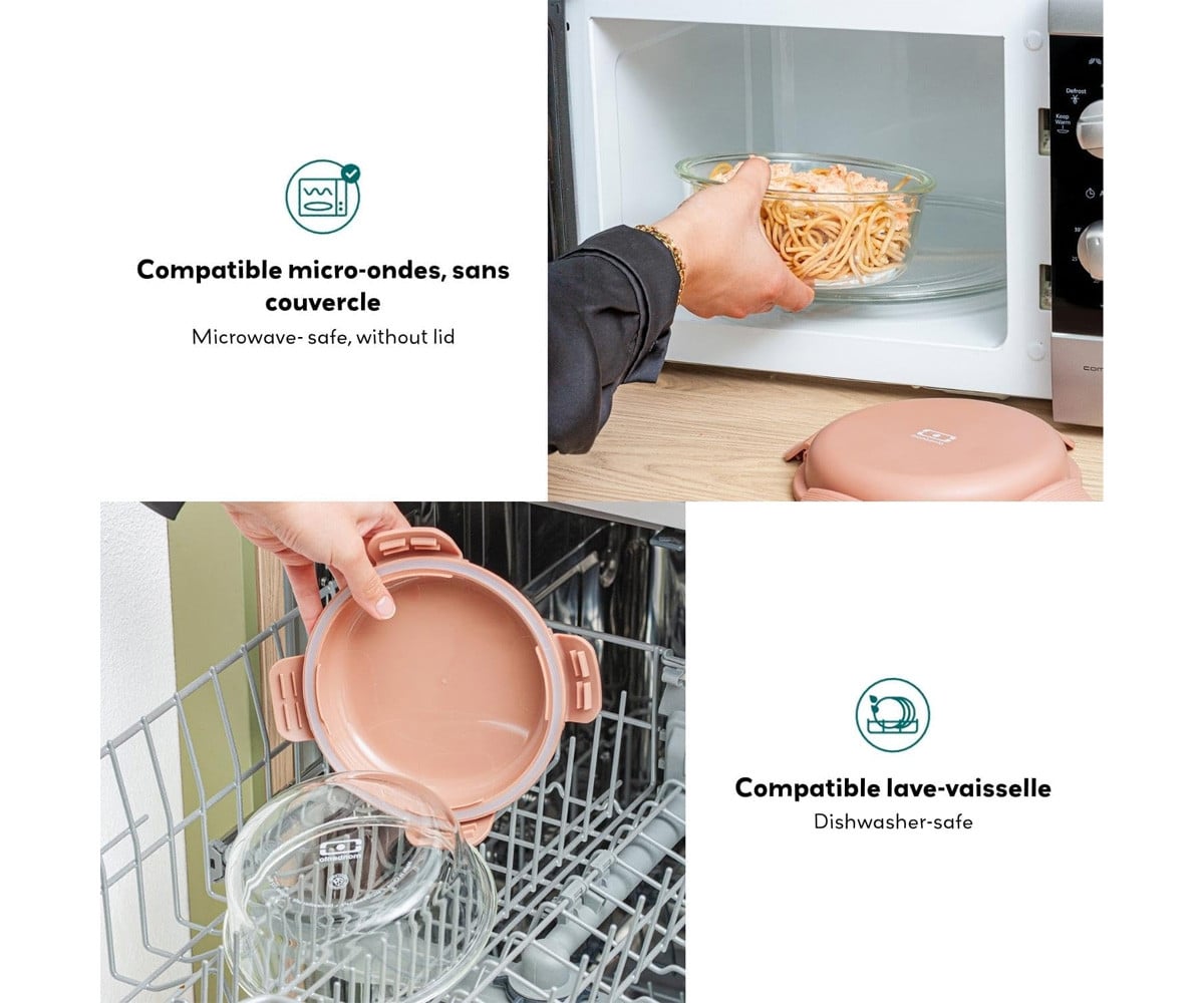 Contenitore Round Vetro MB Sunny Pink Moka