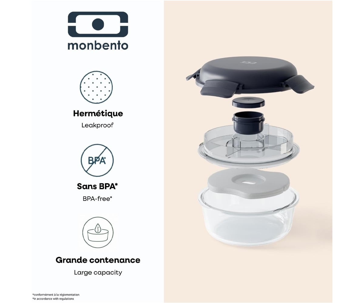 Contenitore Round Vetro MB Sunny Natural Blue