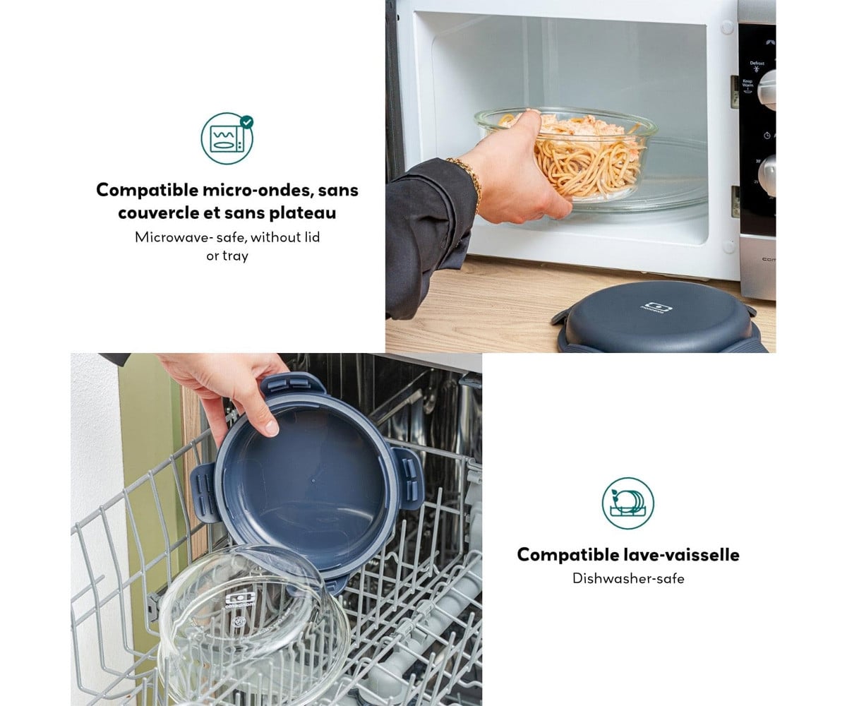 Contenitore Round Vetro MB Sunny Natural Blue