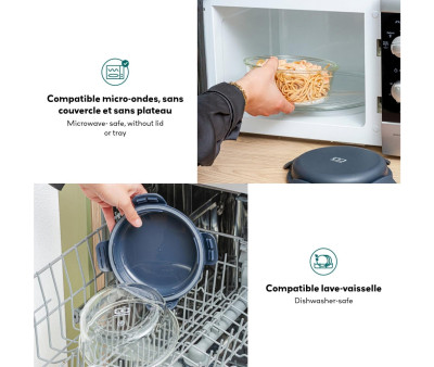 Contenitore Round Vetro MB Sunny Natural Blue