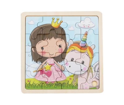 Puzzle quadrato in legno Lillie & Ellie