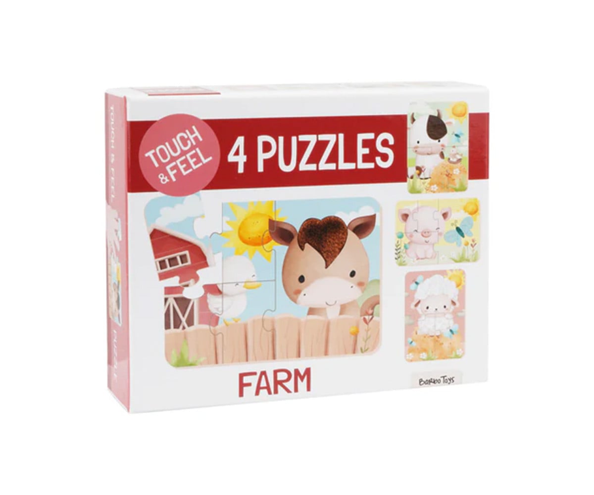 4 Puzzles Touch & Feel Granja