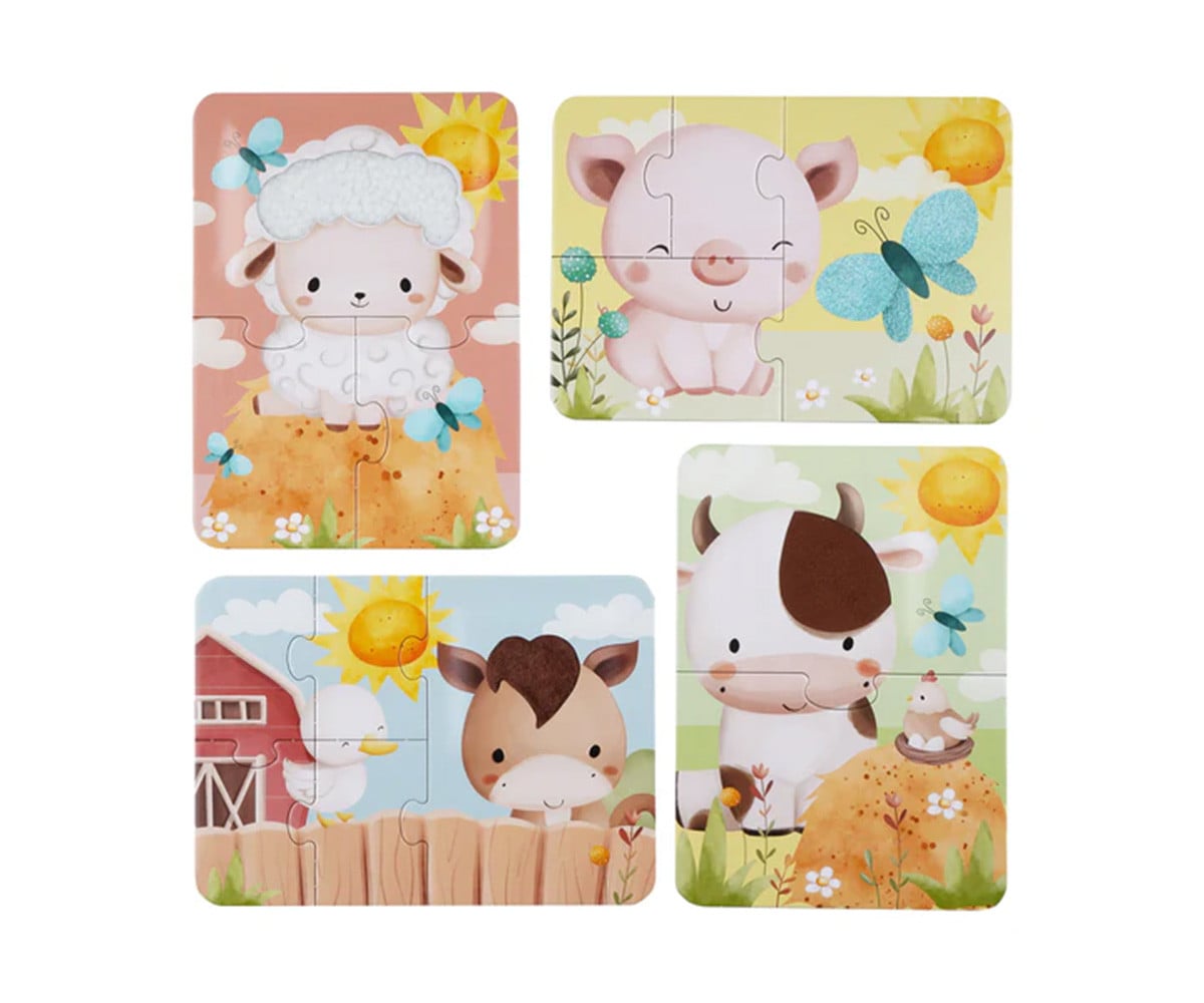 4 Puzzles Touch & Feel Granja