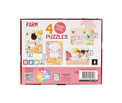 4 Puzzles Touch & Feel Granja