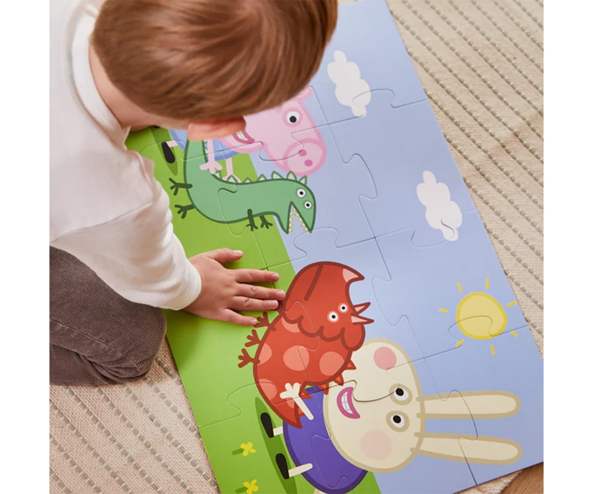 Estojo de quebra-cabeça George de 12 peças da Peppa Pig