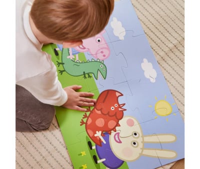 Estojo de quebra-cabeça George de 12 peças da Peppa Pig