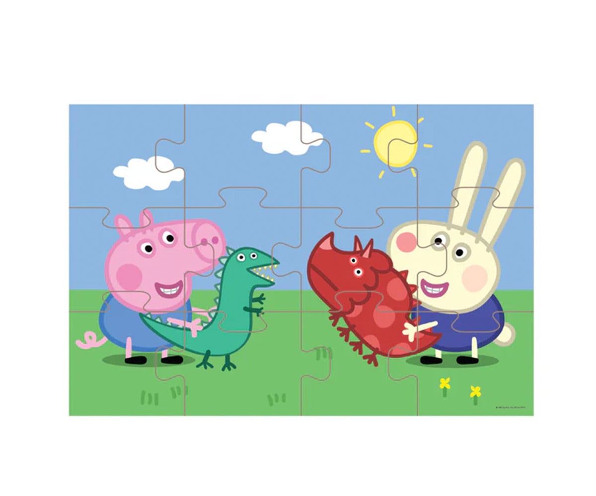 Estojo de quebra-cabeça George de 12 peças da Peppa Pig