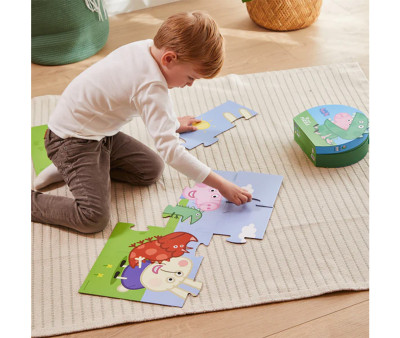 Estojo de quebra-cabeça George de 12 peças da Peppa Pig