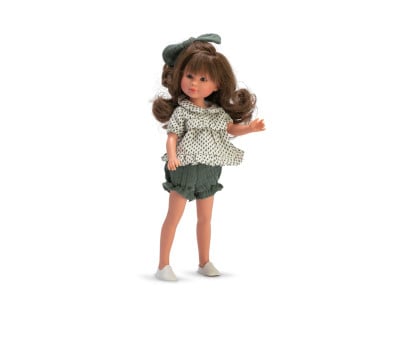 Muñeca Celia con Conjunto Camisa Y Pololo Verde