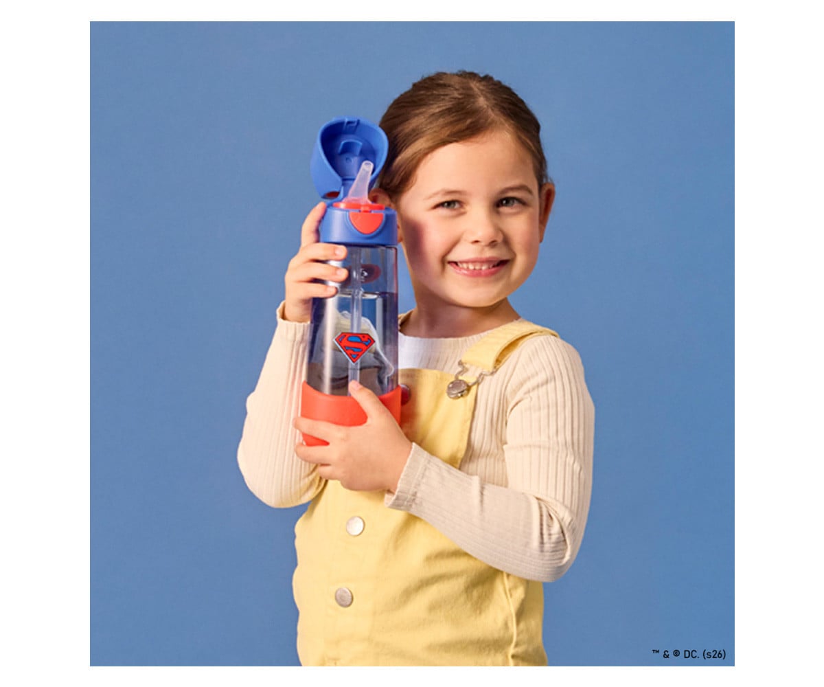 Borraccia Tritan Cannuccia Superman 600 ml
