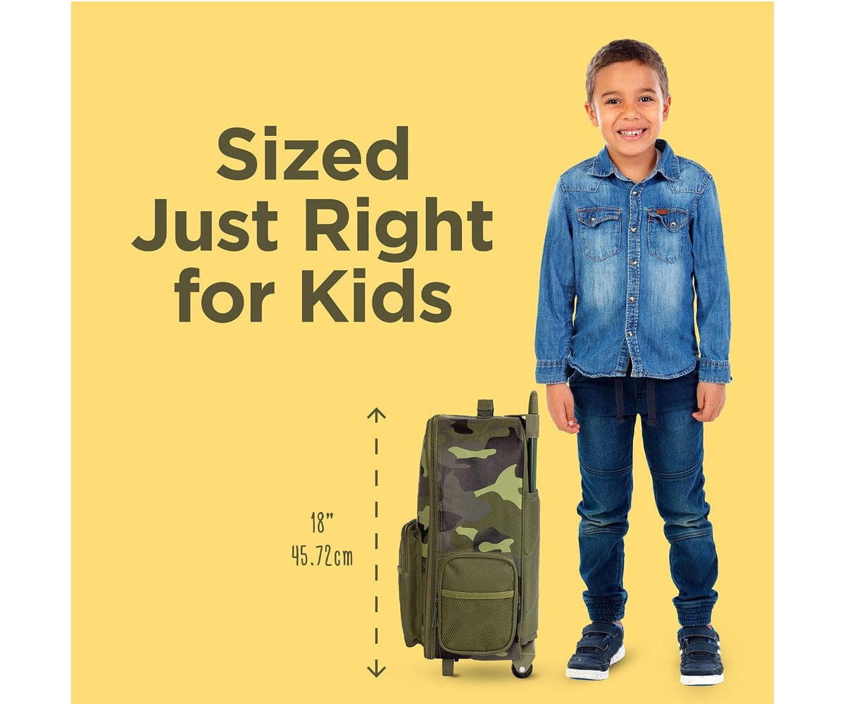 Mala infantil de camuflagem