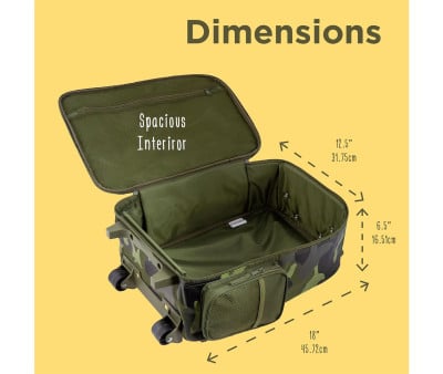 Mala infantil de camuflagem