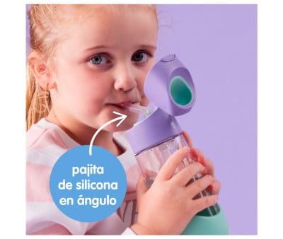 Tritan Bottle with Straw 450 ml Lilac Pop