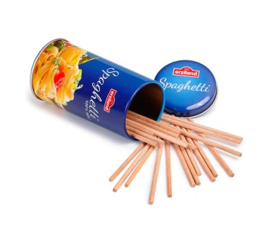 Spaguetis de Madera en Lata