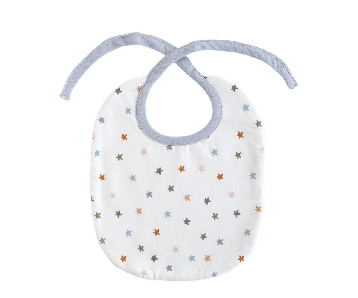 Babero Little Stars Blue Personalizable