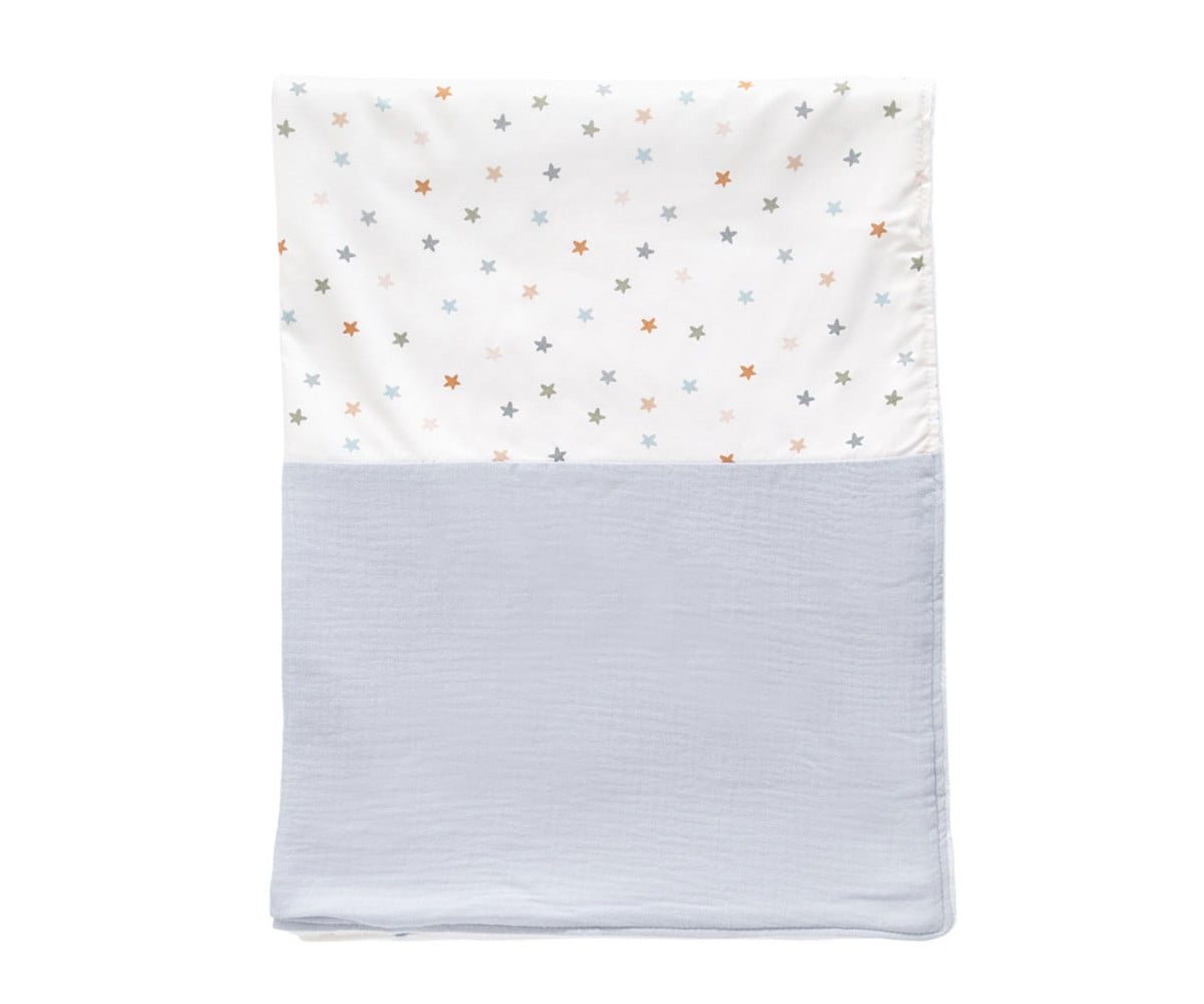 Coperta Vellutata Little Stars Blue Personalizzabile