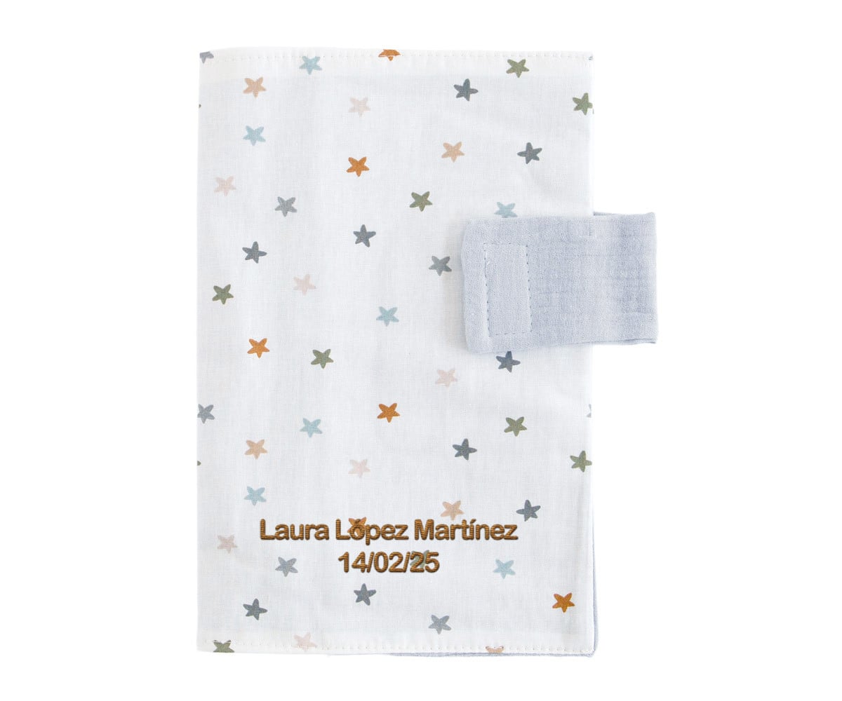 Portadocumenti Little Stars Blue Personalizzabile