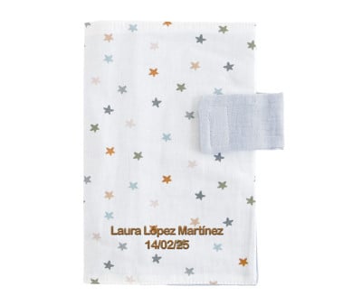 Portadocumenti Little Stars Blue Personalizzabile