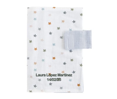 Portadocumenti Little Stars Blue Personalizzabile