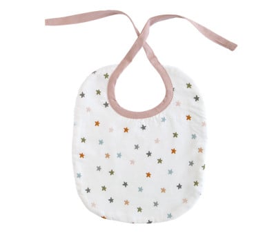 Babero Little Stars Pink Personalizable