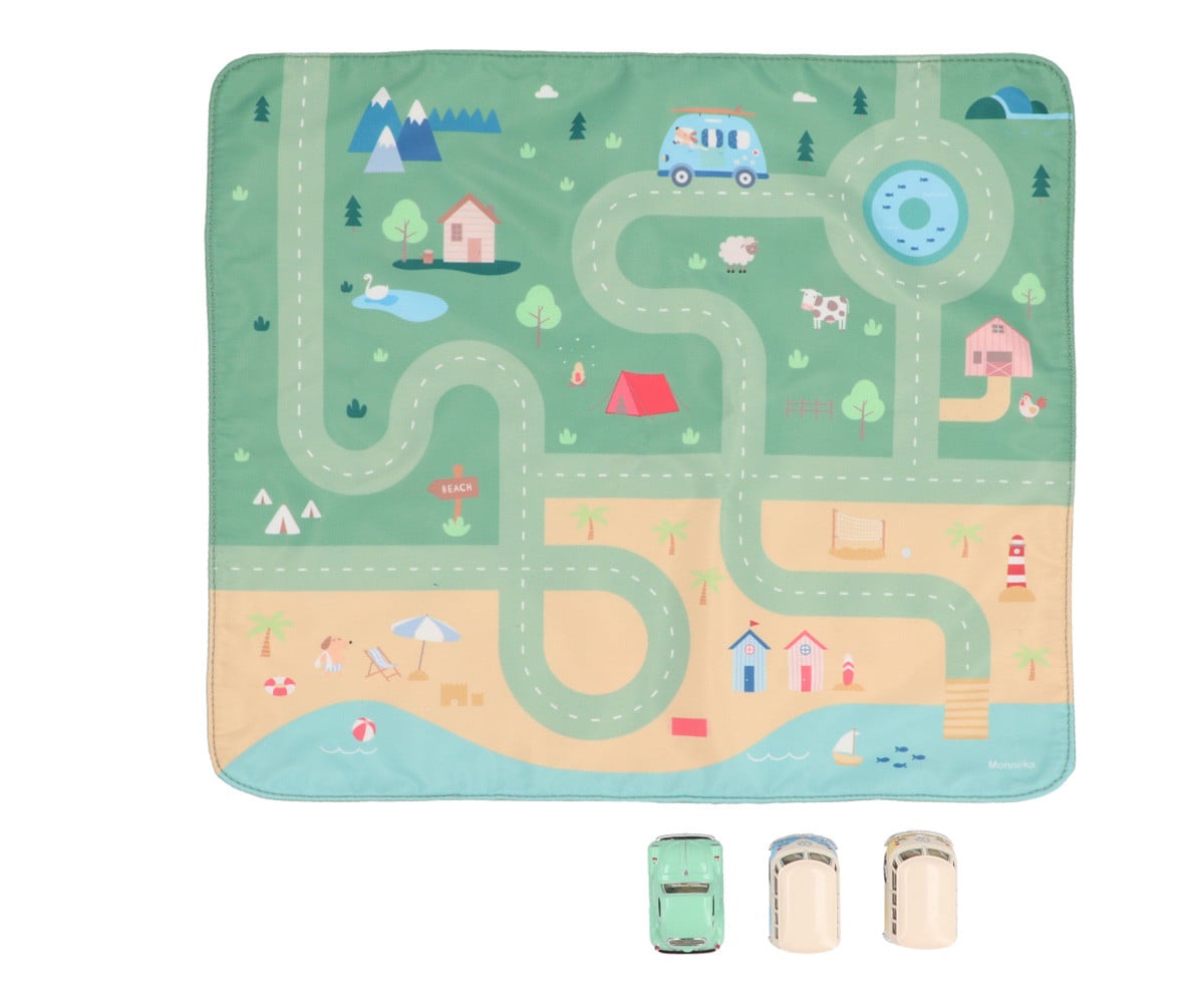 Nappe de Jeu Circuit Holiday + 3 Petites Voitures