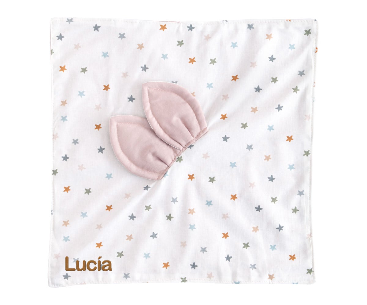 Doudou Little Stars Pink Personalizable