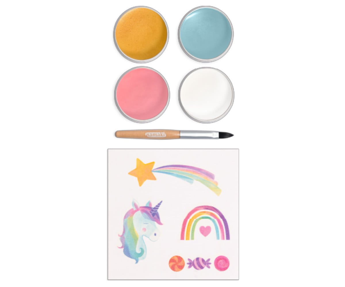 Kit de pintura facial Unicorn de 4 cores