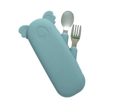 Cubiertos de Acero Inox con Funda Zoe Sea Green