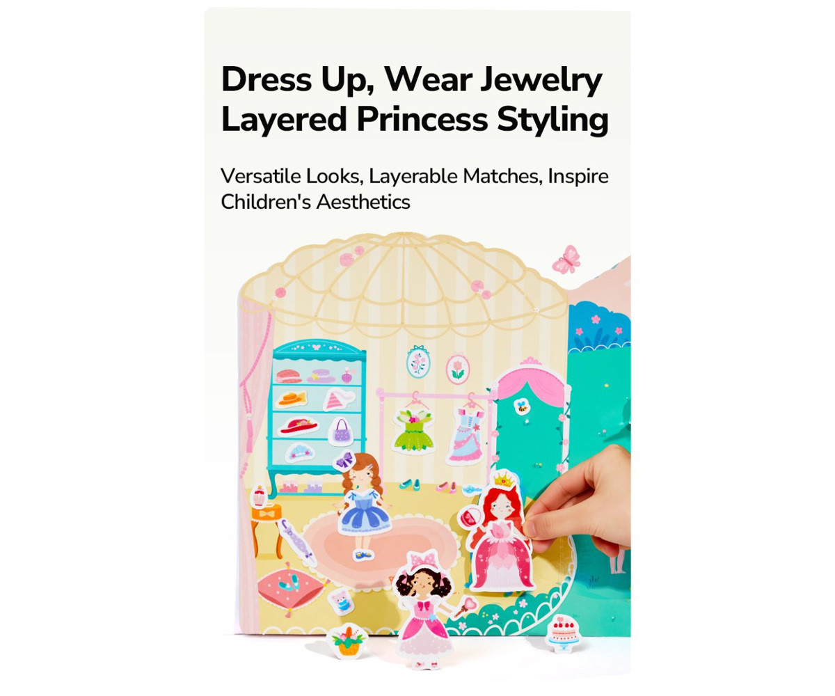Set di Sticker Jelly Riutilizzabili Mideer Princess Dress Up