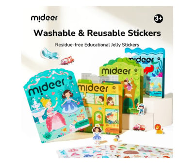 Set di Sticker Jelly Riutilizzabili Mideer Princess Dress Up