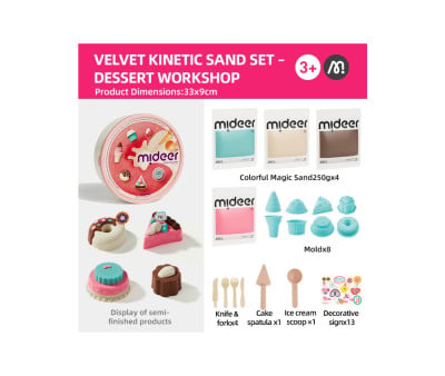 Sabbia Cinetica con Vassoio Mideer Dessert Workshop