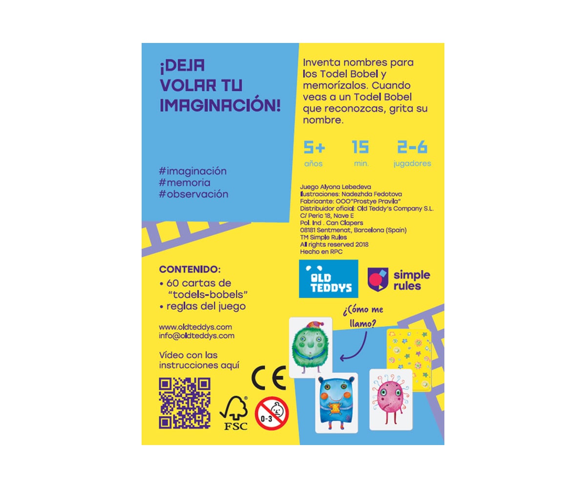 Juego de Cartas Todels Bobels