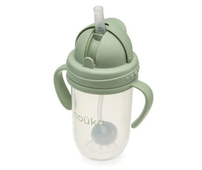 Copo anti-derrame Non-Spill com palhinha flexível, capacidade  260 ml Moss