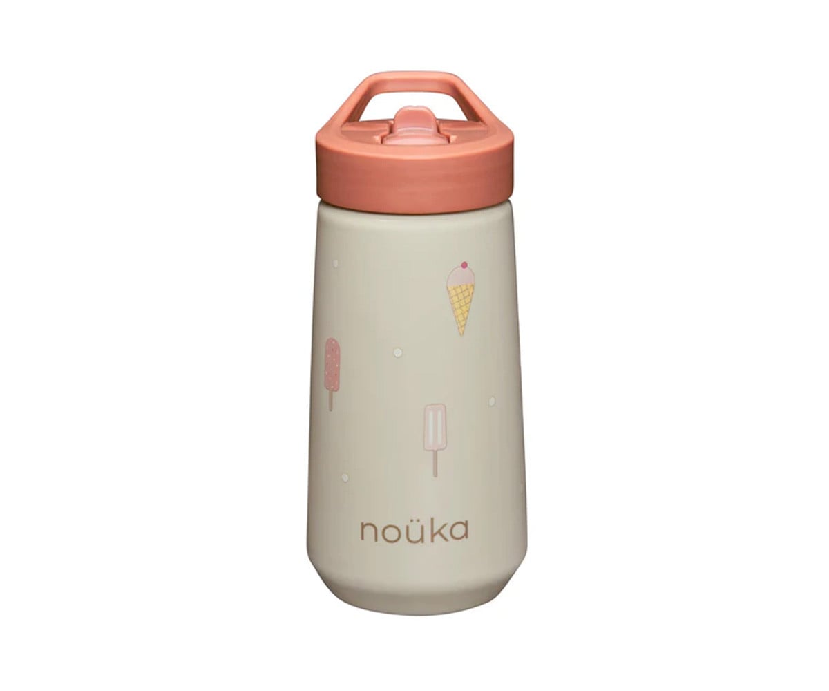 Garrafa de plástico com tampa flip-top e palhinha
400 ml Gelado