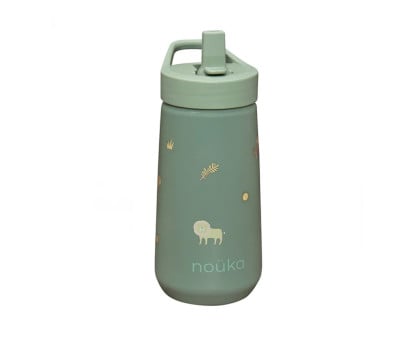 Garrafa de plástico com tampa flip-top e palhinha 
400 ml Safari 	