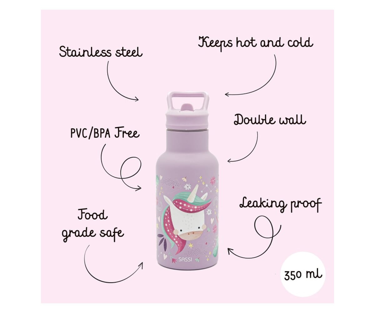 Bottiglia Termica Acciaio Unicorno 350ml