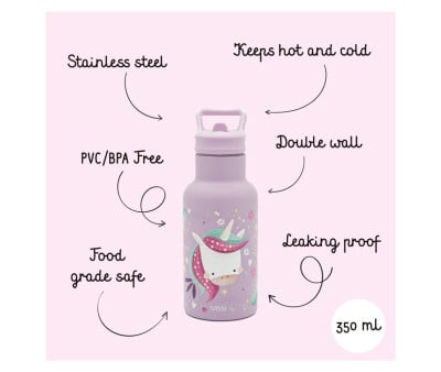 Bottiglia Termica Acciaio Unicorno 350ml