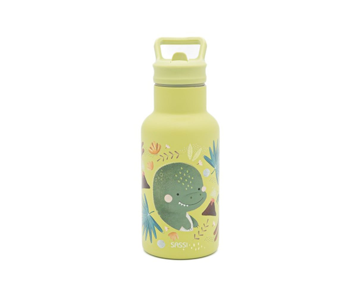 Garrafa térmica com palhinha Dino 350 ml