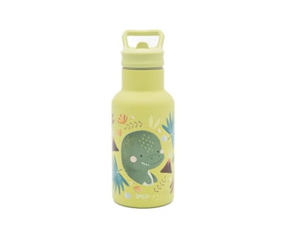 Botella Térmica con Pajita Dinosaurio 350ml