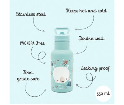 Garrafa térmica Polar Bear com palhinha 350ml
