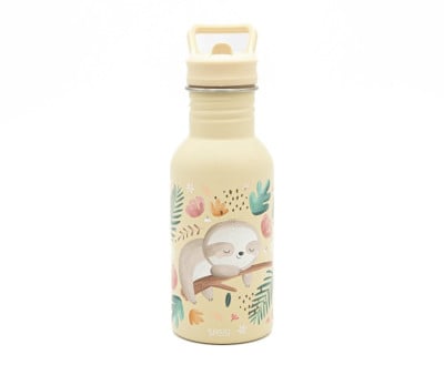 Botella Acero con Pajita Perezoso 500ml