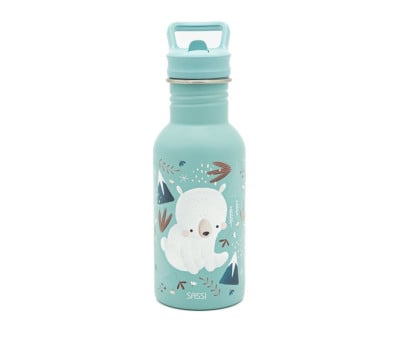 Botella Acero con Pajita Oso Polar 500ml