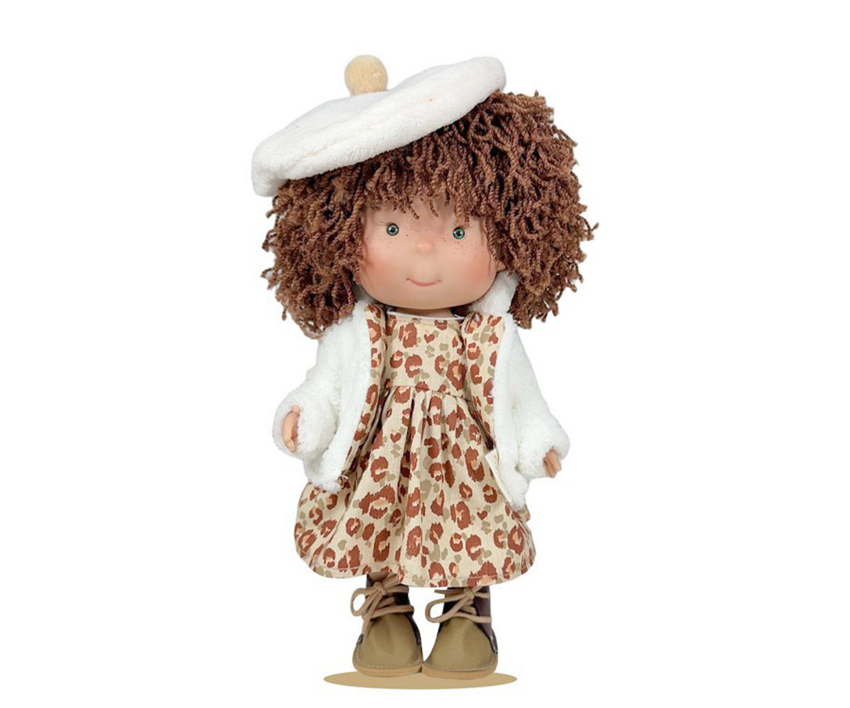 Boneca de lã marrom Pippa 30cm