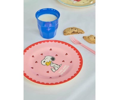 Assiette en Mélamine Snoopy Pink