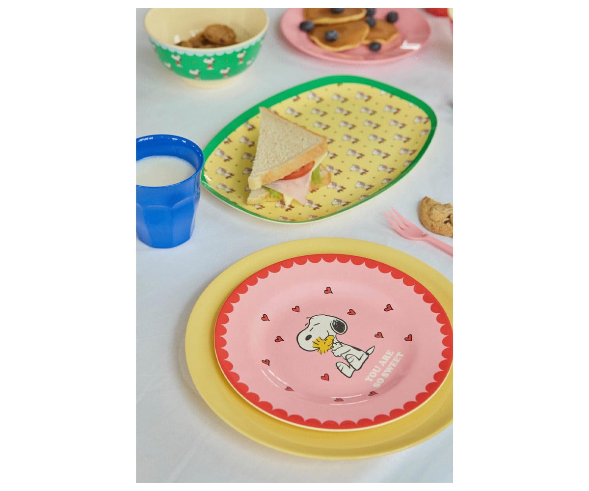 Assiette en Mélamine Snoopy Pink
